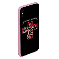Чехол iPhone XS Max матовый METALLICA, цвет: 3D-розовый — фото 2