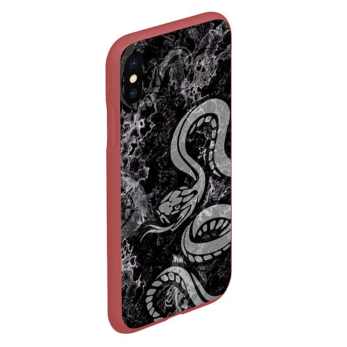 Чехол iPhone XS Max матовый COBRA RAGE / 3D-Красный – фото 2