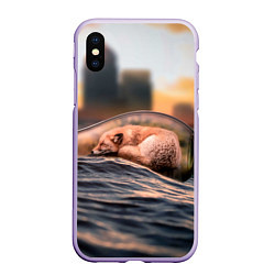 Чехол iPhone XS Max матовый Лисенок в бутылке