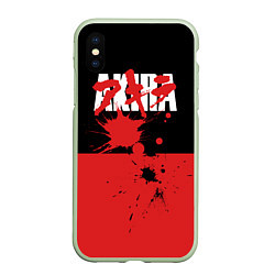 Чехол iPhone XS Max матовый Akira, цвет: 3D-салатовый