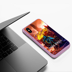 Чехол iPhone XS Max матовый DARKSOULS RPG, цвет: 3D-сиреневый — фото 2