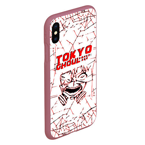 Чехол iPhone XS Max матовый Tokyo - ghoul / 3D-Малиновый – фото 2