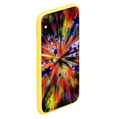 Чехол iPhone XS Max матовый Звездный путь / 3D-Желтый – фото 2