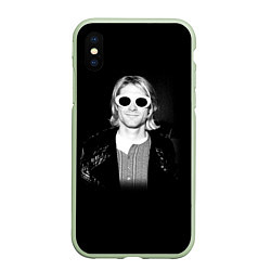 Чехол iPhone XS Max матовый Курт Кобейн в Очках Nirvana