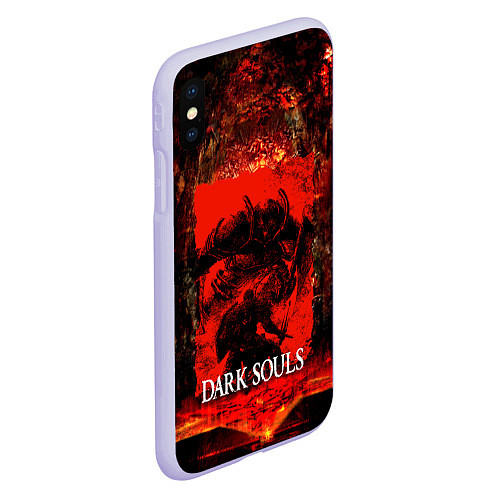 Чехол iPhone XS Max матовый DARK SOULS GAME STORY / 3D-Светло-сиреневый – фото 2