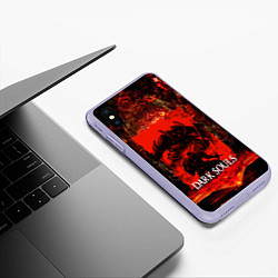 Чехол iPhone XS Max матовый DARK SOULS GAME STORY, цвет: 3D-светло-сиреневый — фото 2