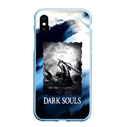 Чехол iPhone XS Max матовый DARKSOULS WINTER, цвет: 3D-голубой