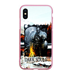 Чехол iPhone XS Max матовый DARK SOULS NEW, цвет: 3D-розовый