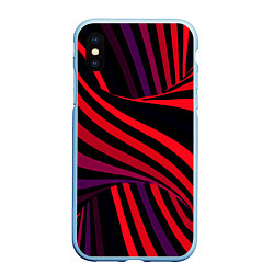 Чехол iPhone XS Max матовый Оптическая иллюзия, цвет: 3D-голубой