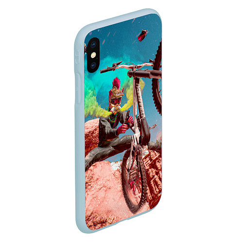 Чехол iPhone XS Max матовый Riders Republic / 3D-Голубой – фото 2