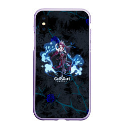 Чехол iPhone XS Max матовый Genshin Impact - Rosaria, цвет: 3D-светло-сиреневый
