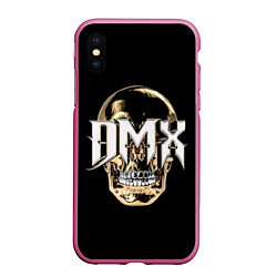 Чехол iPhone XS Max матовый DMX Skull, цвет: 3D-малиновый