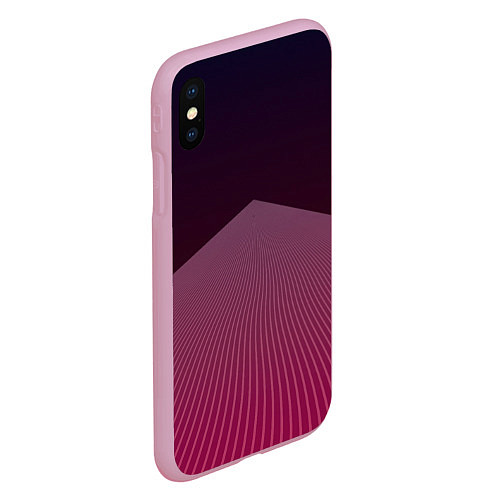 Чехол iPhone XS Max матовый Неоновая дорога / 3D-Розовый – фото 2