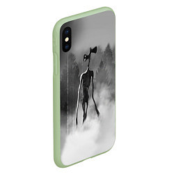 Чехол iPhone XS Max матовый Сиреноголовый в Лесу, цвет: 3D-салатовый — фото 2