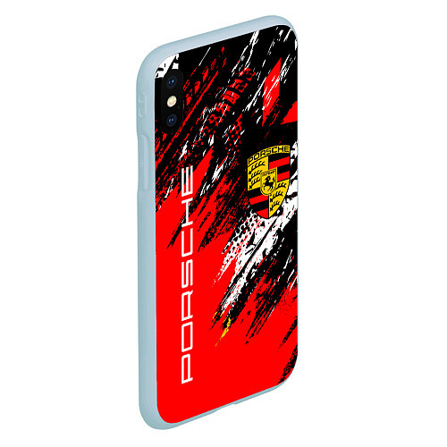 Чехол iPhone XS Max матовый PORSCHE ПОРШЕ ГРАНЖ / 3D-Голубой – фото 2