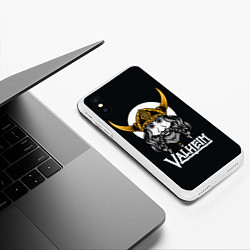 Чехол iPhone XS Max матовый Valheim Viking, цвет: 3D-белый — фото 2