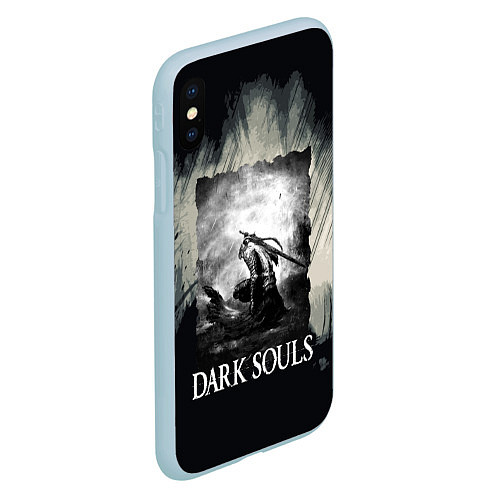 Чехол iPhone XS Max матовый DARK SOULS 3 / 3D-Голубой – фото 2