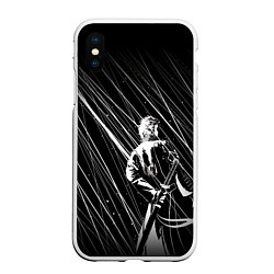 Чехол iPhone XS Max матовый Вирджил под дождём