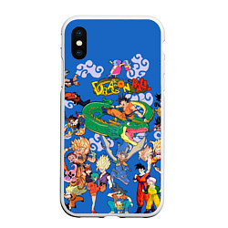 Чехол iPhone XS Max матовый Dragon ball Super, цвет: 3D-белый