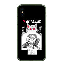 Чехол iPhone XS Max матовый Katharsis Beastars, цвет: 3D-темно-зеленый