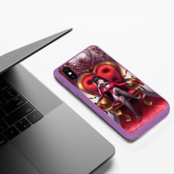 Чехол iPhone XS Max матовый Какэгуруи Юмэко Джабами Z, цвет: 3D-фиолетовый — фото 2