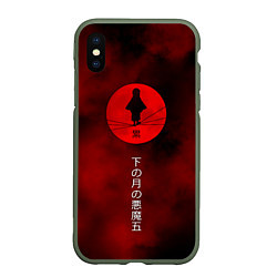 Чехол iPhone XS Max матовый Клинок, рассекающий демонов Kimetsu no Yaiba, цвет: 3D-темно-зеленый