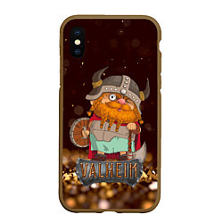 Чехол iPhone XS Max матовый Valheim мультяшный викинг