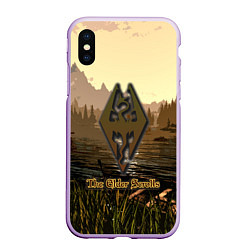 Чехол iPhone XS Max матовый The Elder Scrolls Online, цвет: 3D-сиреневый