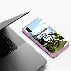 Чехол iPhone XS Max матовый The Elder Scrolls Skyrim, цвет: 3D-сиреневый — фото 2