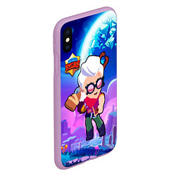 Чехол iPhone XS Max матовый Белль Belle Brawl Stars, цвет: 3D-сиреневый — фото 2