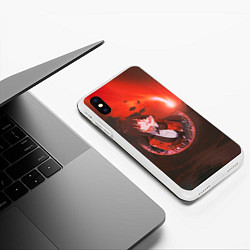 Чехол iPhone XS Max матовый Kakegurui Yumeko Jabami art, цвет: 3D-белый — фото 2