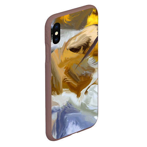 Чехол iPhone XS Max матовый FET / 3D-Коричневый – фото 2