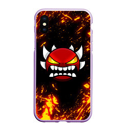 Чехол iPhone XS Max матовый Geometry Dash Demon Z