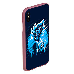 Чехол iPhone XS Max матовый Dragon Ball Z Art, цвет: 3D-малиновый — фото 2