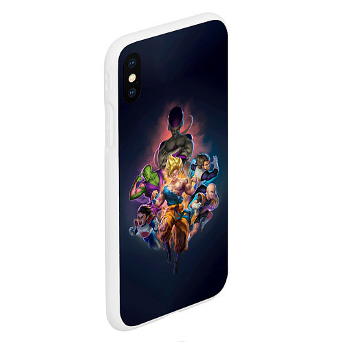 Чехол iPhone XS Max матовый Dragon ball Team / 3D-Белый – фото 2