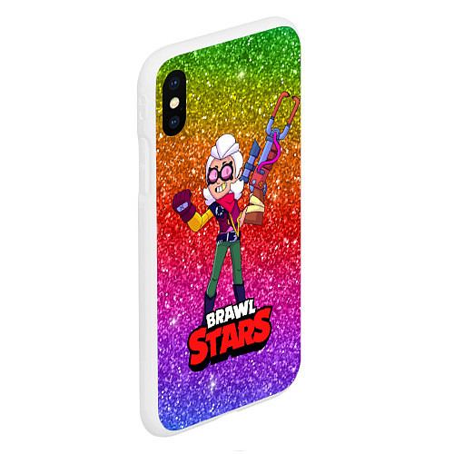 Чехол iPhone XS Max матовый Белль Belle Brawl Stars / 3D-Белый – фото 2