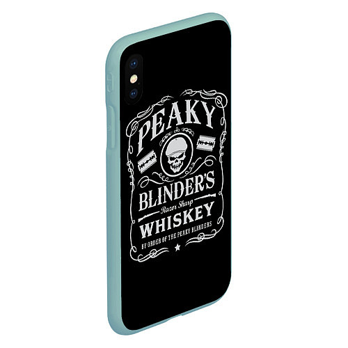 Чехол iPhone XS Max матовый Острые Козырьки Whiskey / 3D-Мятный – фото 2