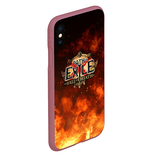 Чехол iPhone XS Max матовый Path of Exile Logo Путь изгнанника Лого Z / 3D-Малиновый – фото 2