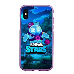 Чехол iPhone XS Max матовый Сквик Squeak Brawl Stars