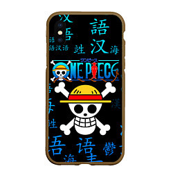 Чехол iPhone XS Max матовый ONE PIECE ВАН ПИС ИЕРОГЛИФ