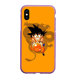 Чехол iPhone XS Max матовый Kid Goku