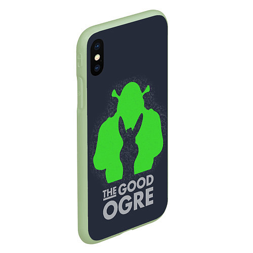 Чехол iPhone XS Max матовый Shrek: Im good ogre / 3D-Салатовый – фото 2