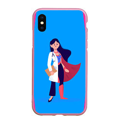 Чехол iPhone XS Max матовый Медсестра Super Nurse Z