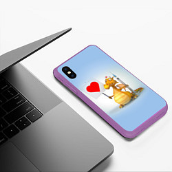 Чехол iPhone XS Max матовый Dragon doc Доктор драго Z, цвет: 3D-фиолетовый — фото 2