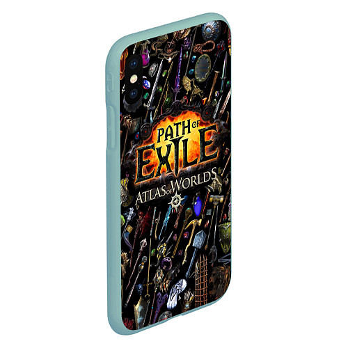 Чехол iPhone XS Max матовый Path of Exile / 3D-Мятный – фото 2