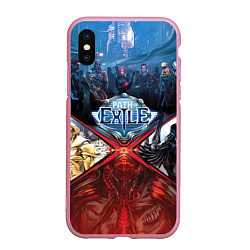 Чехол iPhone XS Max матовый Path of Exile, цвет: 3D-розовый