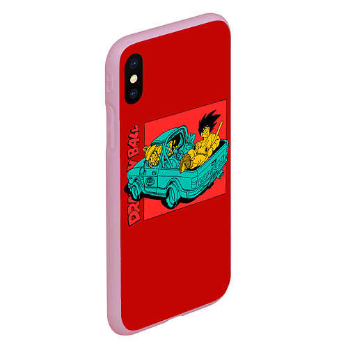 Чехол iPhone XS Max матовый Old Dragon Ball / 3D-Розовый – фото 2