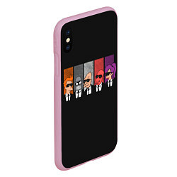 Чехол iPhone XS Max матовый Agents Futurama, цвет: 3D-розовый — фото 2