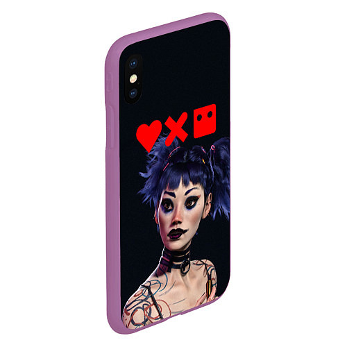 Чехол iPhone XS Max матовый Love, Death and Robots Lora Z / 3D-Фиолетовый – фото 2