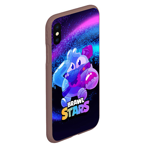 Чехол iPhone XS Max матовый Сквик Squeak Brawl Stars / 3D-Коричневый – фото 2